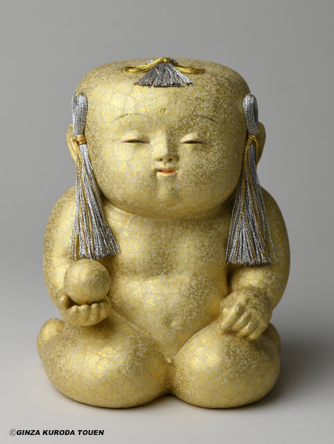 鹿児島壽蔵 宝玉捧持童子 | 銀座 黒田陶苑