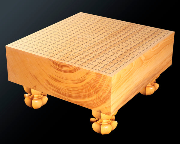 C*g様 足付き碁盤 6.25寸 厚さ18.8㎝ 天地柾 桐箱付 M1441 脚