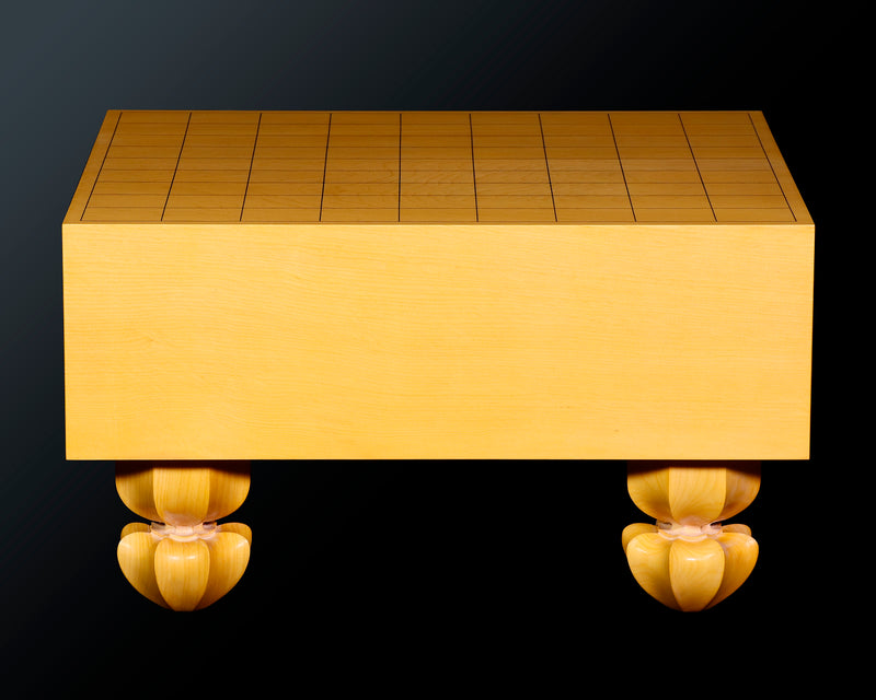 盤師 吉田寅義製作 日本産本榧 脚付将棋盤 木裏5.8寸 No.84002F *訳有