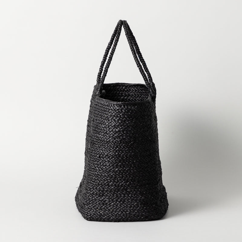 再入荷】ラフィア マルシェ カゴバッグ 黒 LL(別注サイズ) – kuros.style