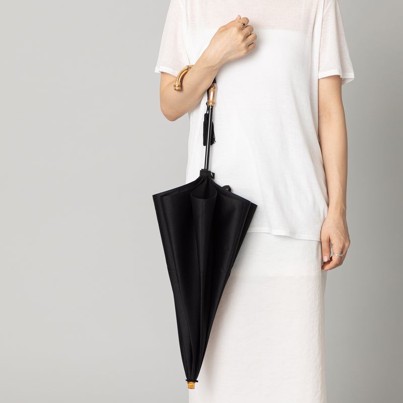 日本製｜軽量｜UV｜晴雨兼用】コットンピケ折りたたみ傘 黒 – kuros.style