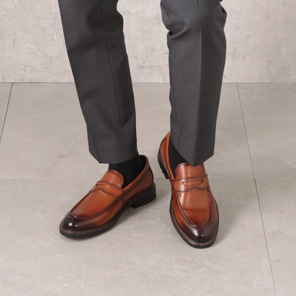 ERINYS CROWN エリニュス・クラウン 本革ローファー メンズ ブラウン