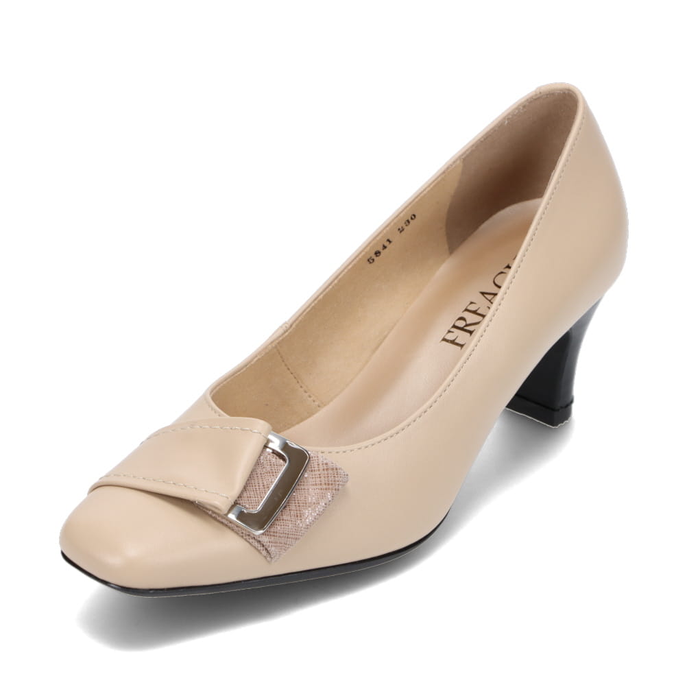 FREACH フリーチ 本革低反発インソールパンプス ベージュ レディース