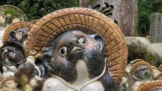 信楽焼のタヌキはなぜいるのか？八相縁起と商売繁盛につき解説 | ヤギ