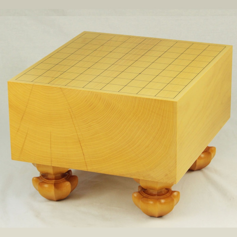 日本産】本榧脚付将棋盤 5.3寸板目 23Y131