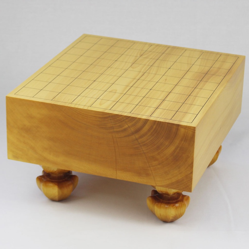 本榧】脚付碁盤 4.6寸 板目 木表 囲碁 ヘソ有り 19路盤 13kg 本榧足付