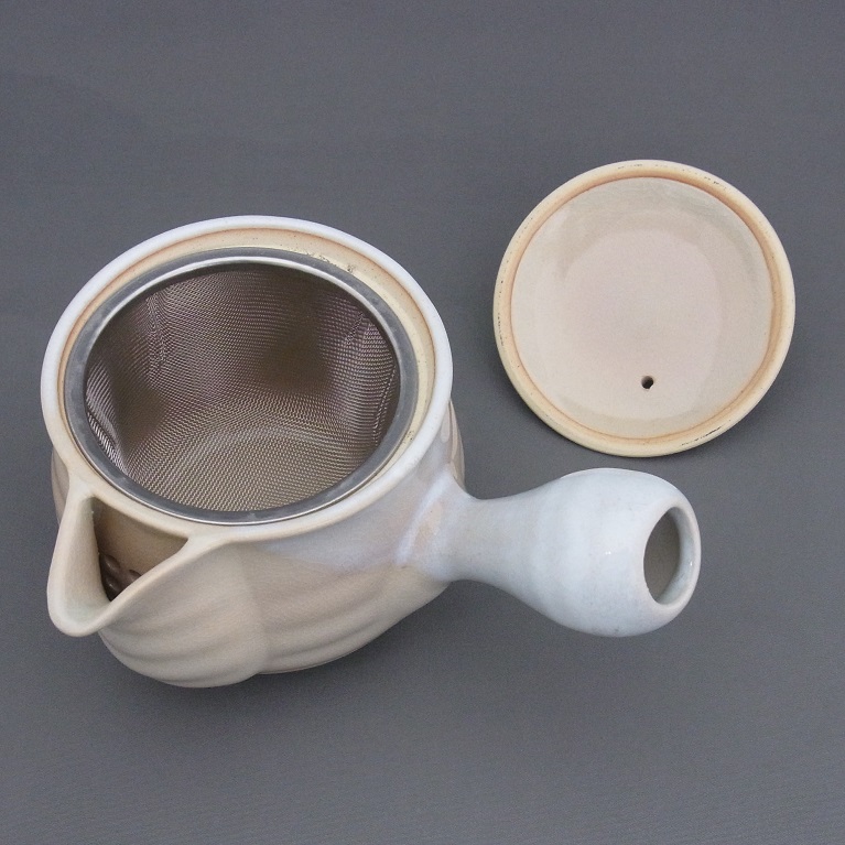 萩焼 姫土急須(中)茶こし付 04511｜茶器・煎茶道具｜京なごみ