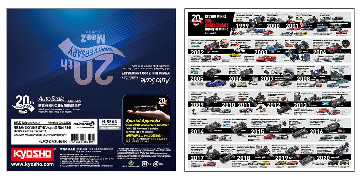 MINI-Z 20th Anniversary Auto scale collection for MINI-Z AWD MA