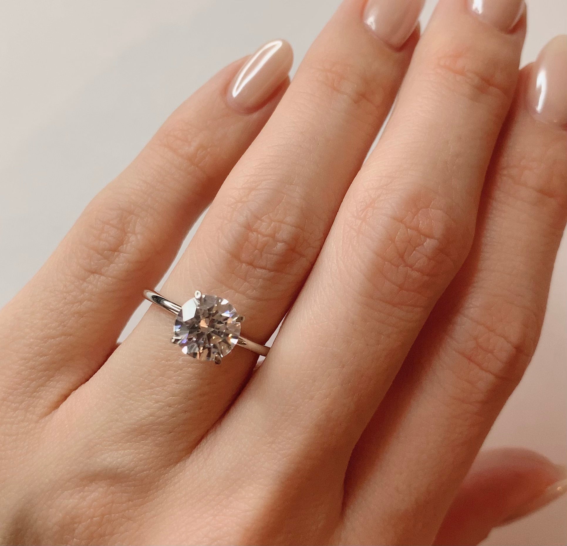 Amplify Round Solitaire Ring 18K YG | ラボグロウンダイヤモンド