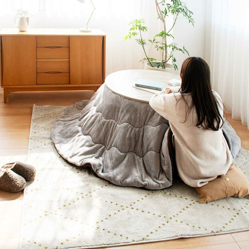 リバーシブルこたつ掛布団（丸型）直径210cm 円形322R210 | コイズミ