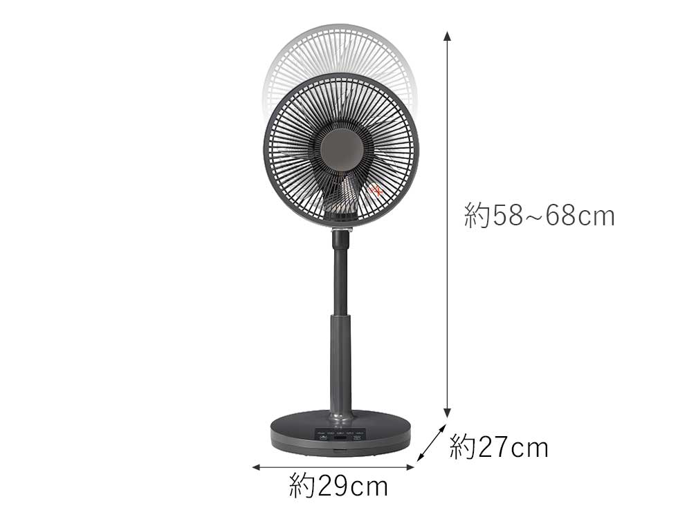 ミニリビング扇風機DCモーターKLF-2551 | コイズミオンラインショップ
