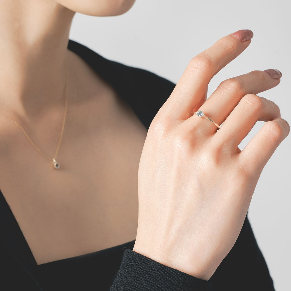 K10 グレースピネル&ダイヤモンド リング｜36-3144 – L&Co.