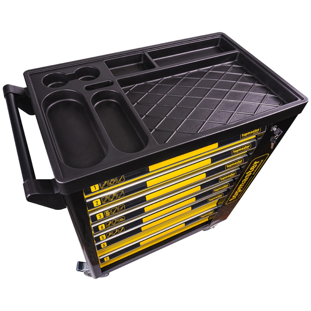 Dulap scule TOPMASTER, 7 sertare, 219 piese