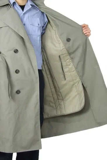 3/7まで特価)アメリカ海兵隊 USMC カーキ トレンチコート ニアニュー