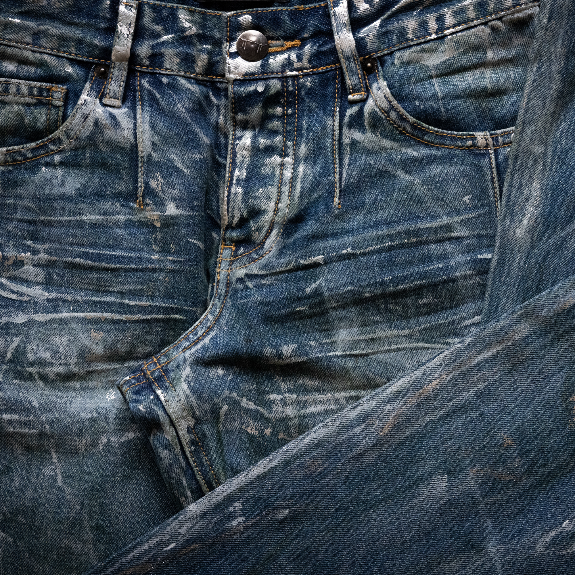 THAWED BOOTCUT DENIM IN WAXED INDIGO SELVEDGE DENIM | LAMENTIST