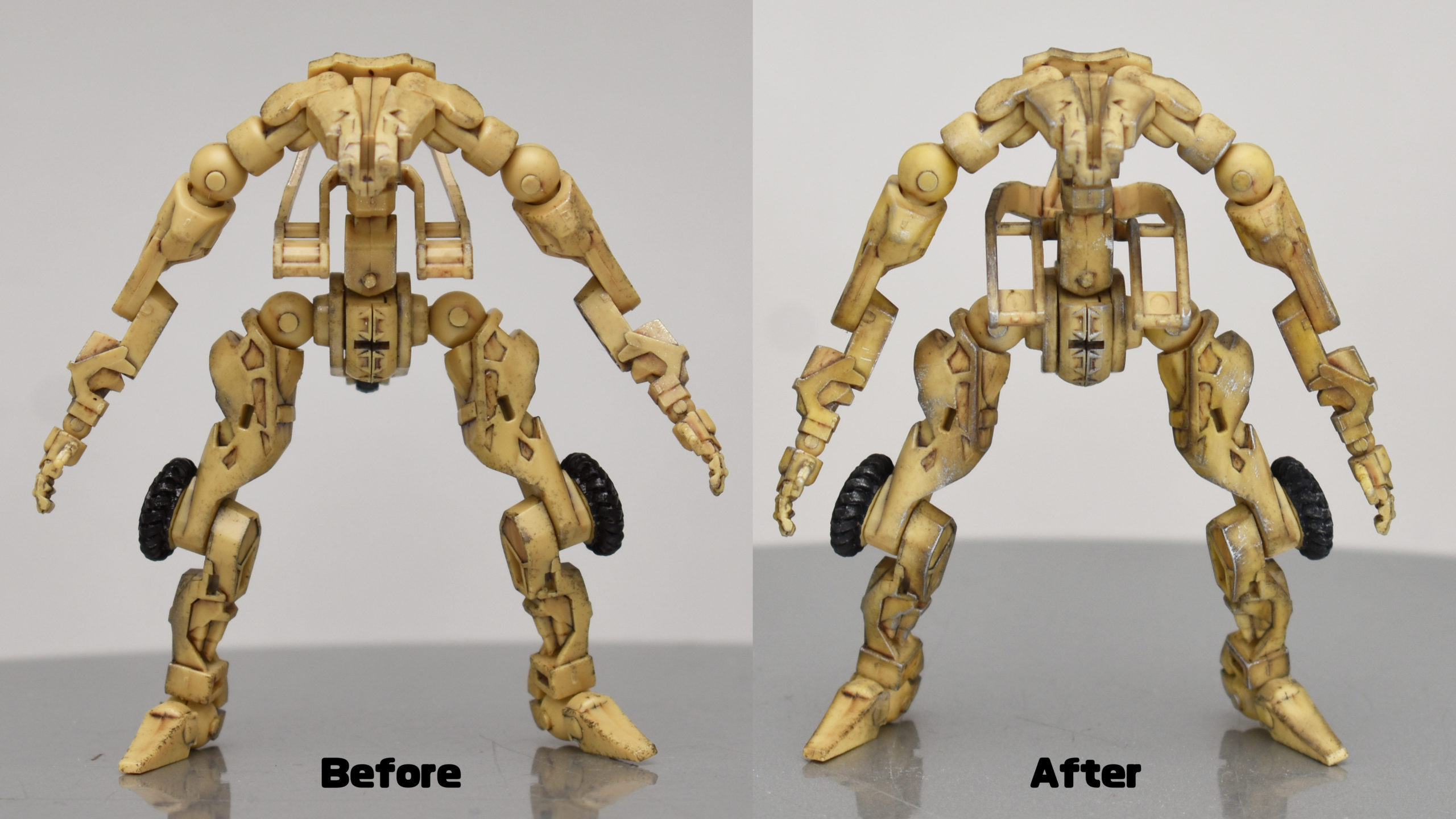 プラモ初心者】エグゾフレームを塗装しよう！－ウェザリング+仕上げ編