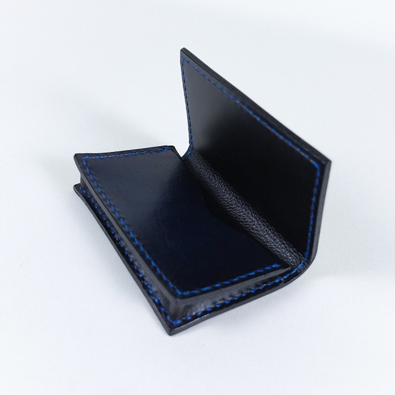 阿波レザー 本藍染め革・カード入れ付き名刺入れ(awar CC-II