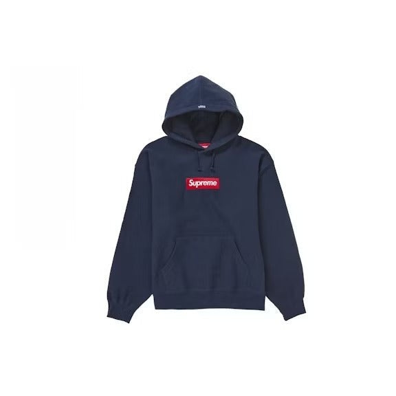 Supreme Box Logo Hooded Sweatshirt Sweatshirt (FW24) Navy – LacedUp