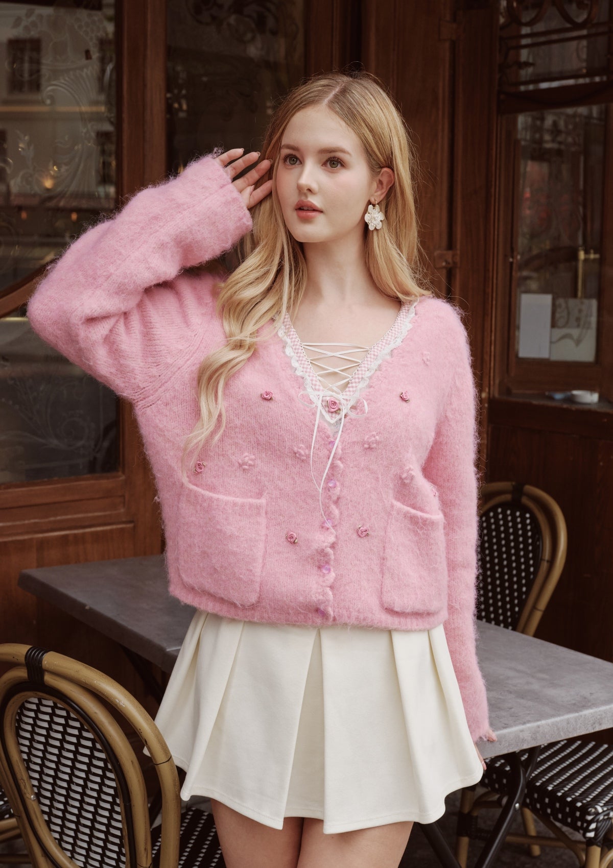 Pink Acacia Knit Cardigan