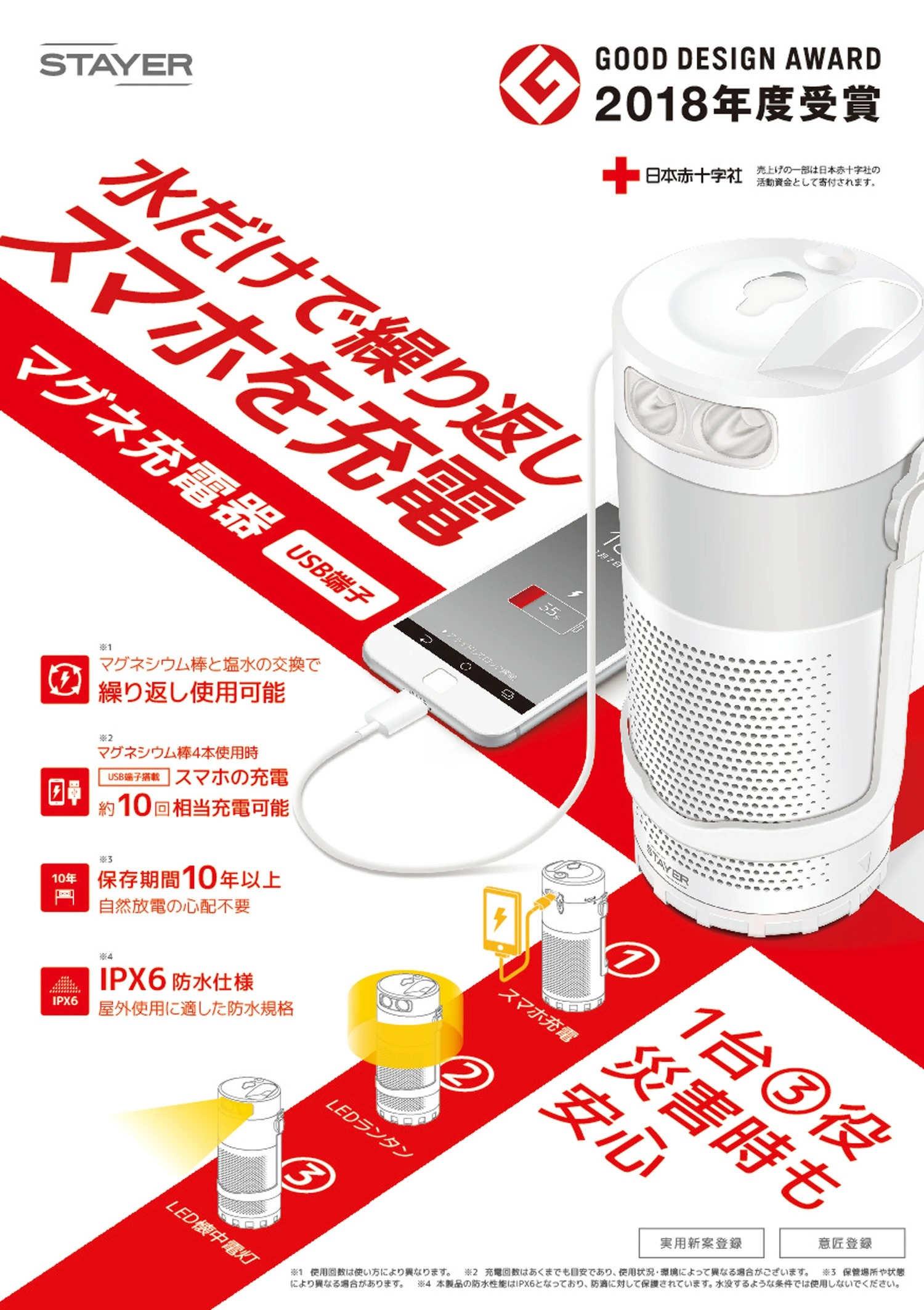STAYER マグネ充電器 SH-GDMC-MB - LA・PITA