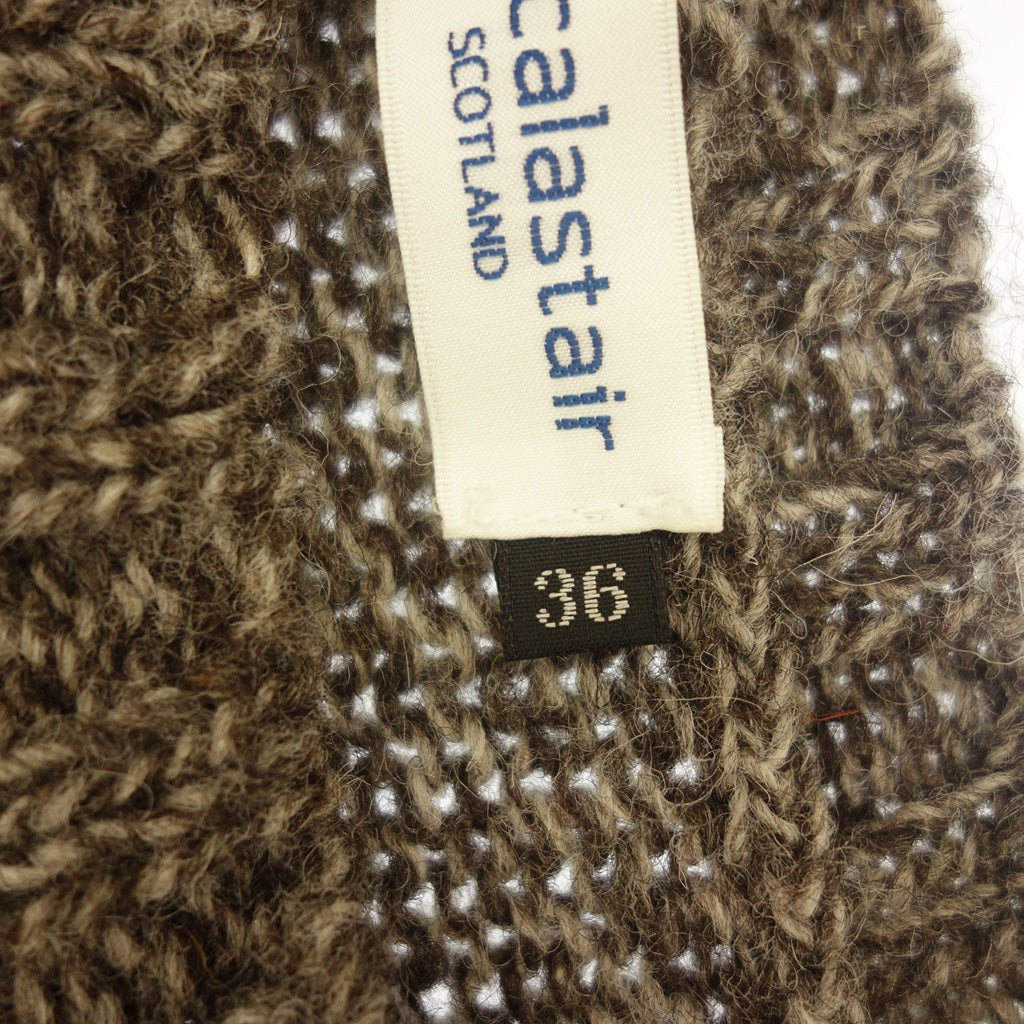 Macalastair】マカラスター ウールクルーネックニット ブラウン サイズ