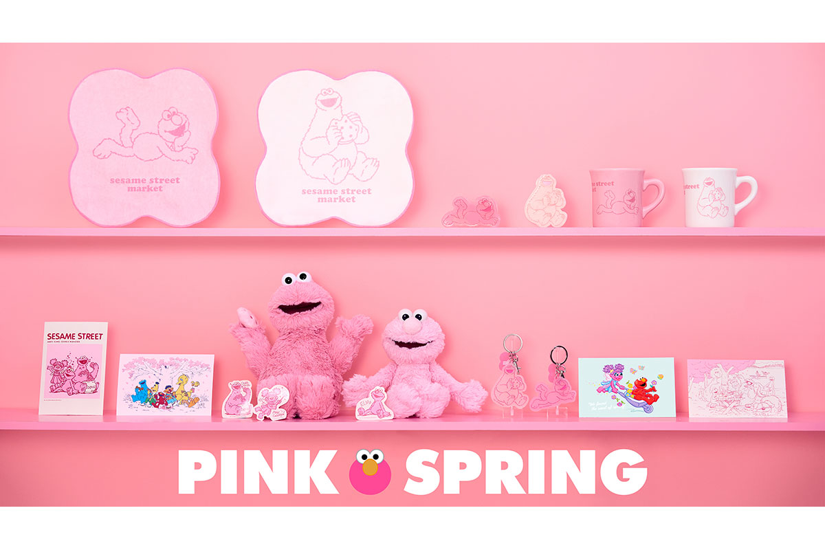 エルモたちがピンクに…かわいい♪セサミストリートマーケット