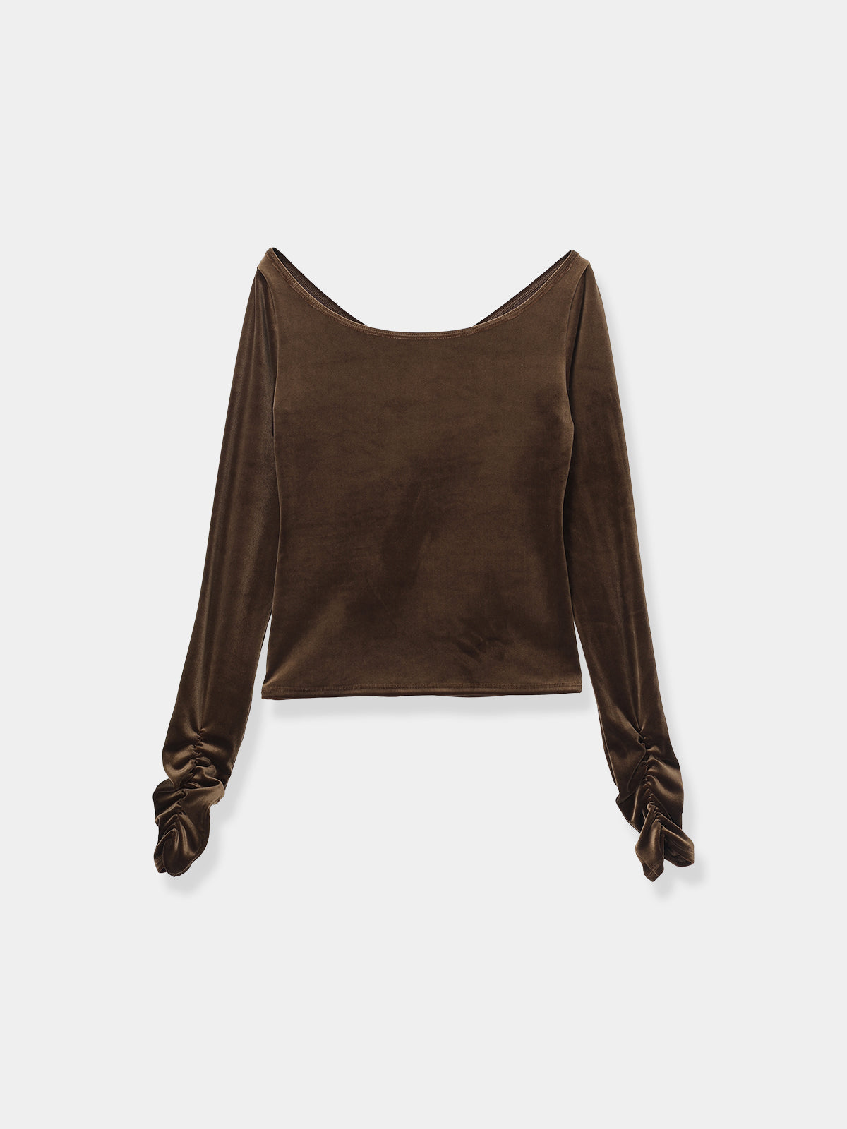 Sharp Neck Velour Tops – L'AUBE BLANC