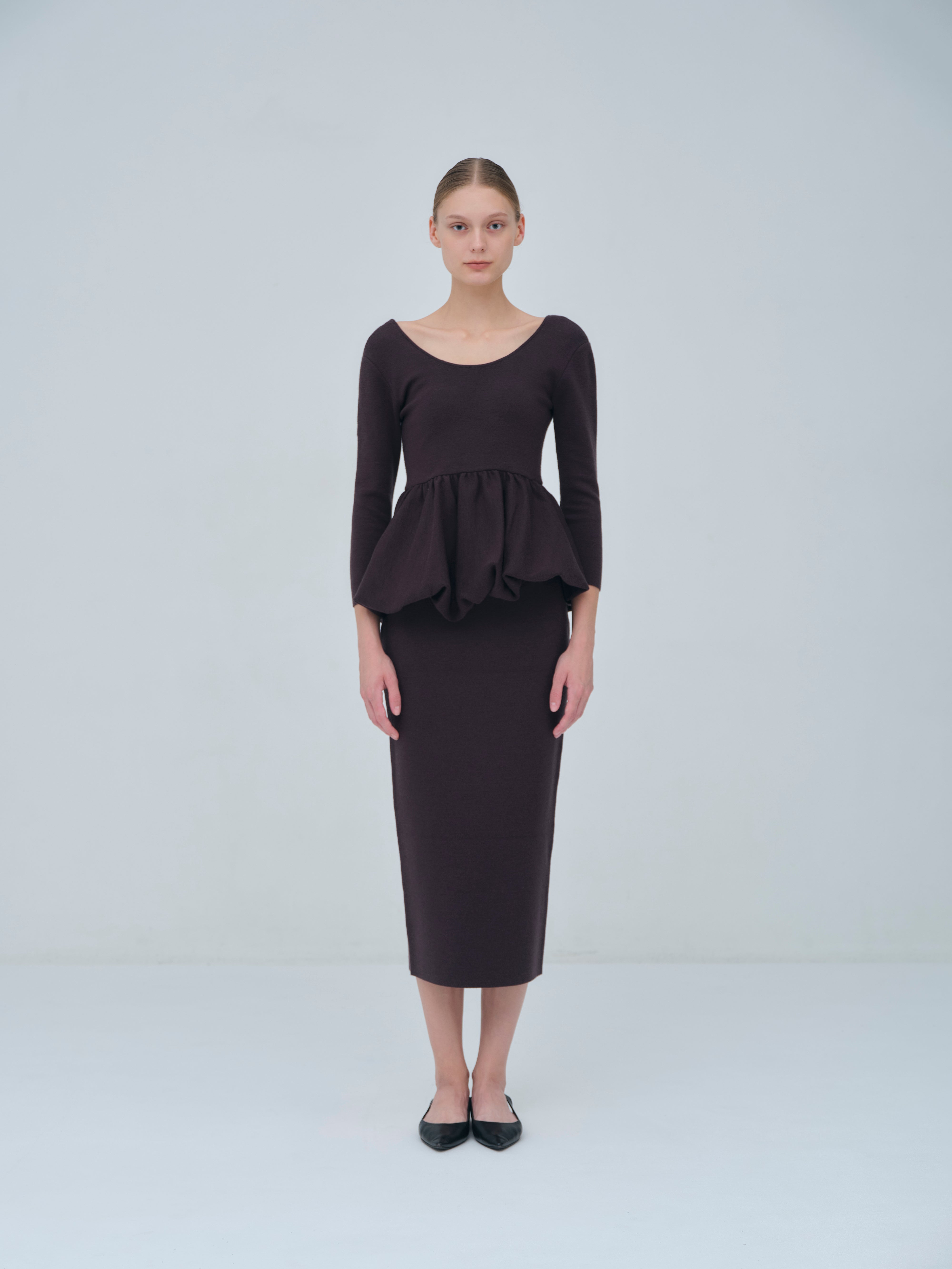 Pencil Knit Skirt ［Machine Washable］ – L'AUBE BLANC