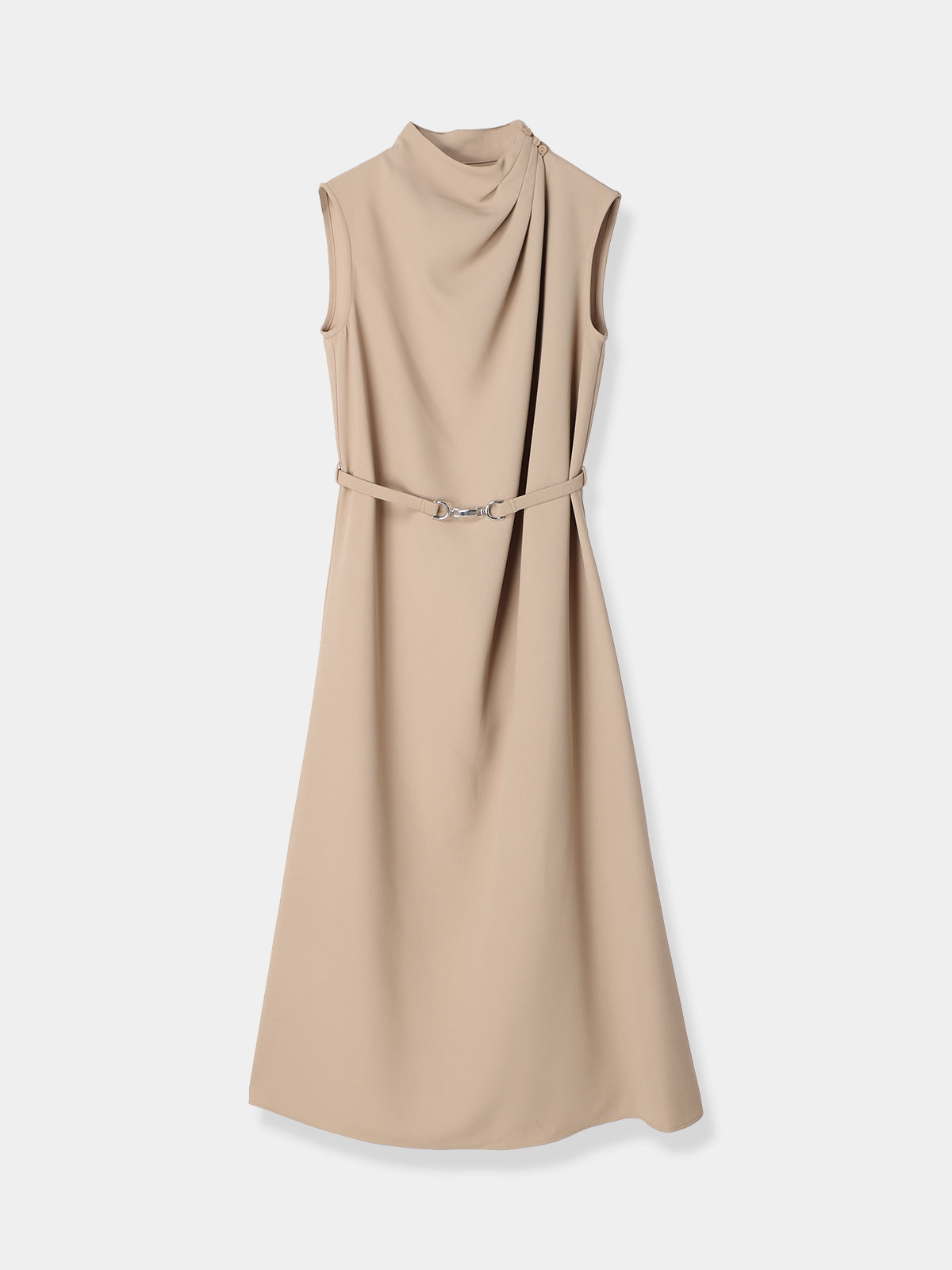 Belted Drape Dress – L'AUBE BLANC