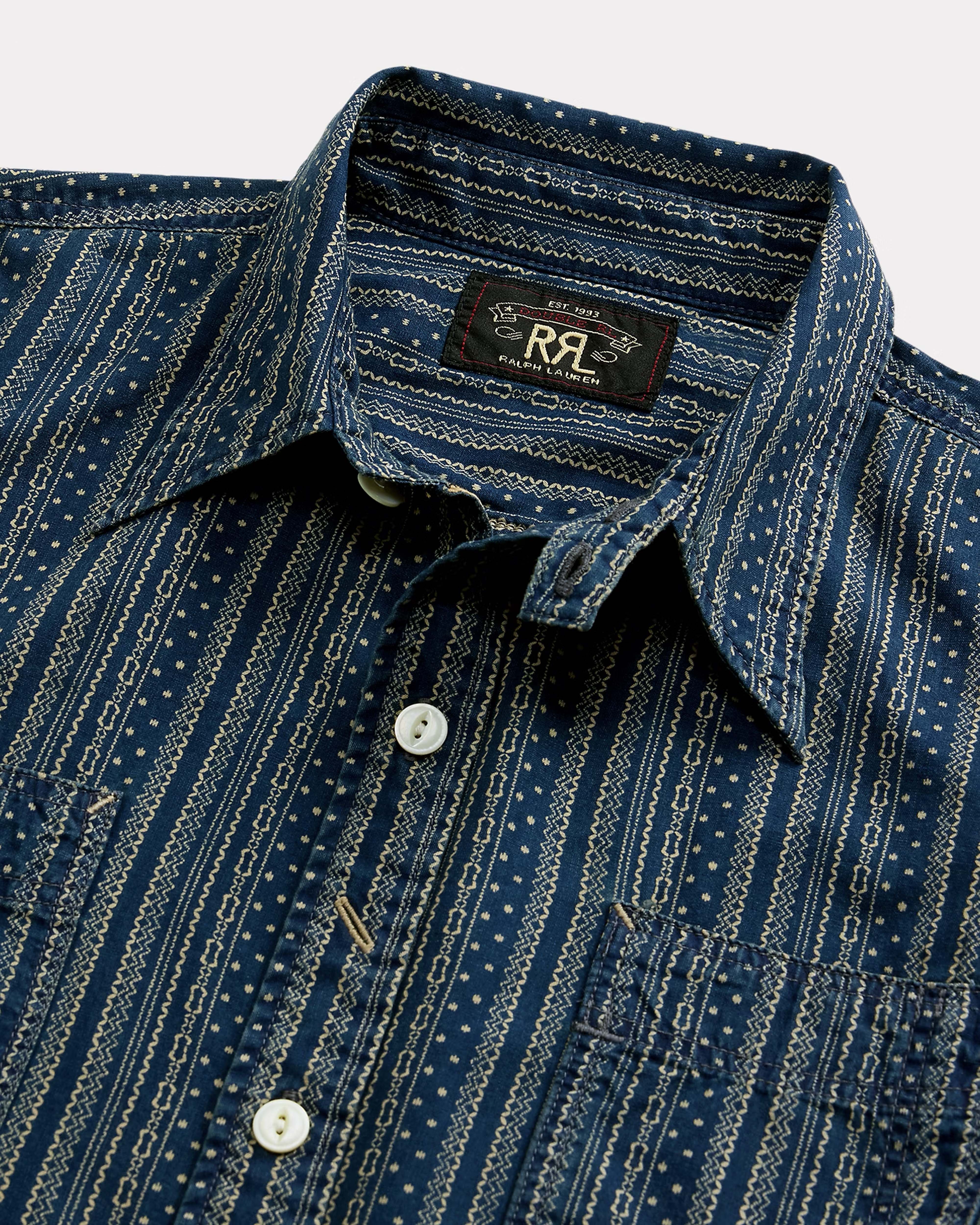 RRL INDIGO PRINT WORKSHIRT – Lawrence Covell