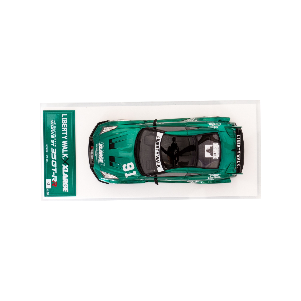 LIBERTY WALK×XLARGE 1/43 MakeUP LB-Silhouette WORKS GTR GREEN - LB