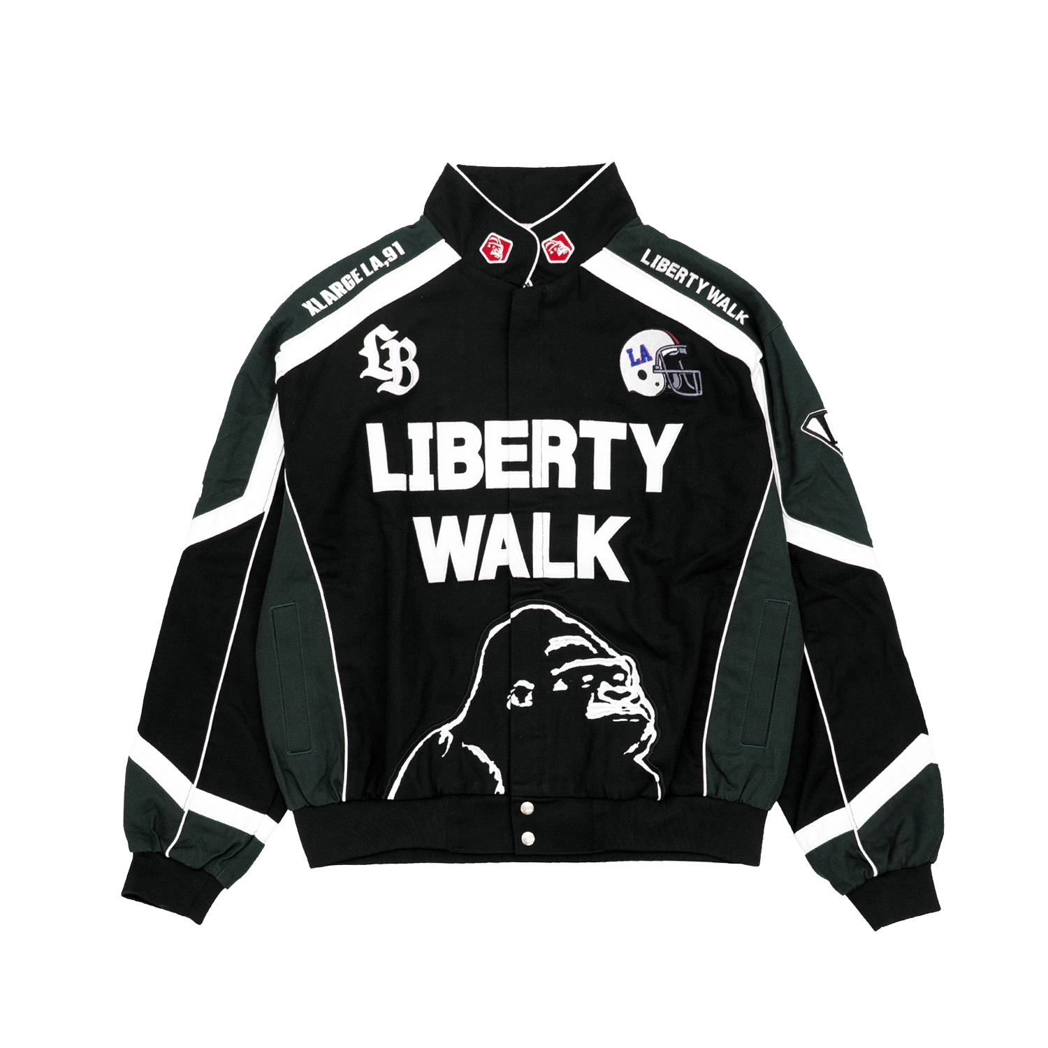 LIBERTY WALK×XLARGE WALK RACING JACKET GREEN - LB-ONLINE STORE