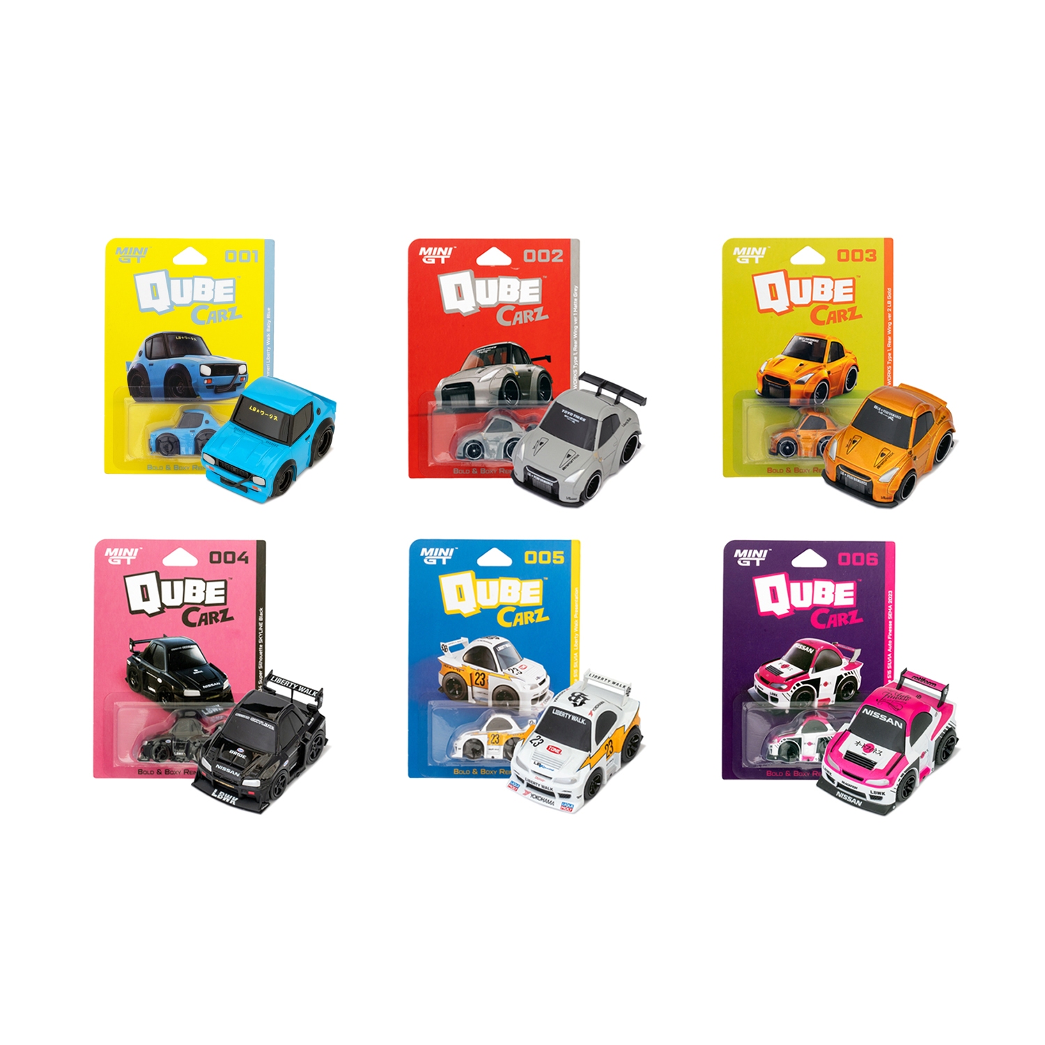 MINI GT 1/64 QubeCarz Combo Ver.1 6 Pack - LB-ONLINE STORE
