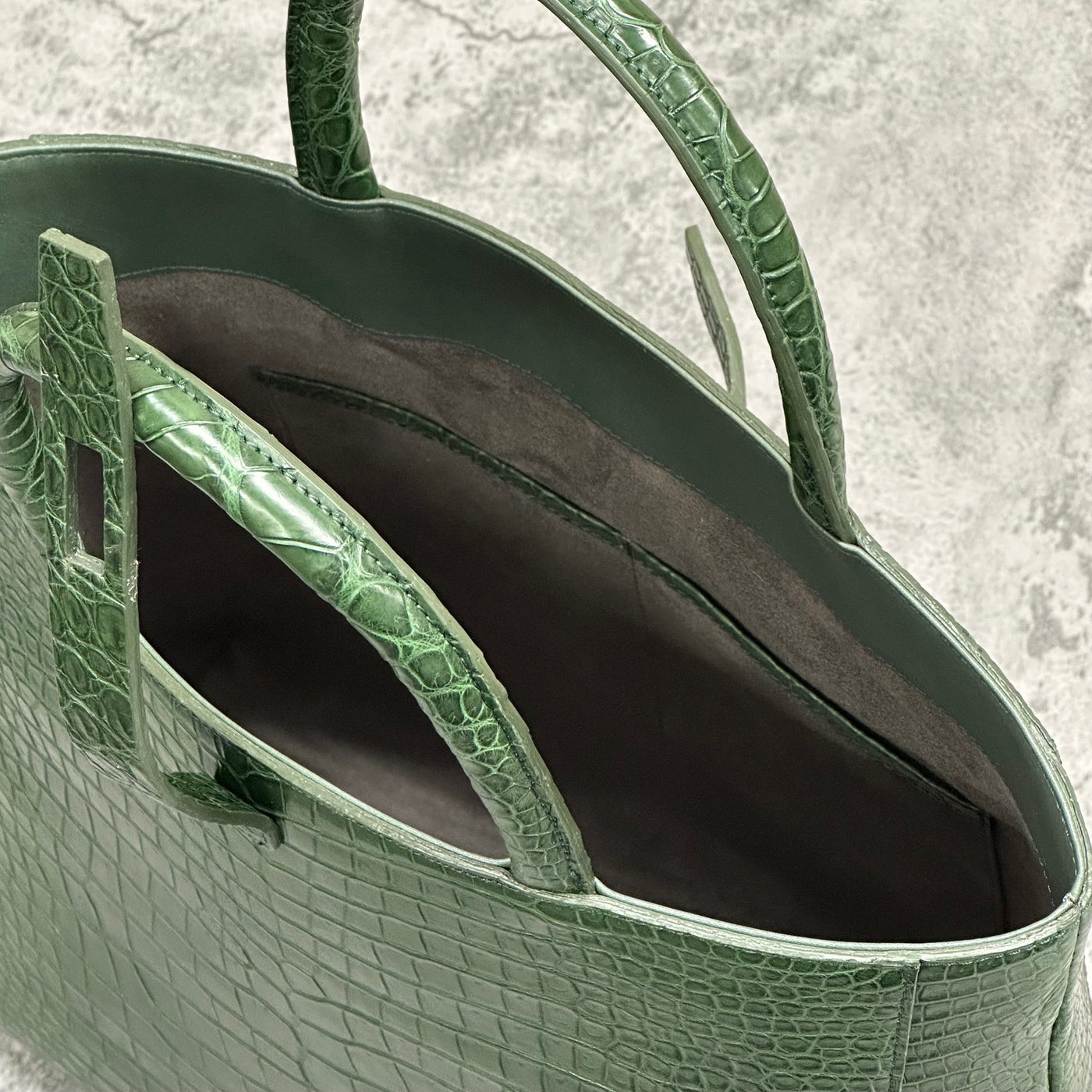 クロコダイル トートバッグ ポロサス メンズ レディース 本革 緑
