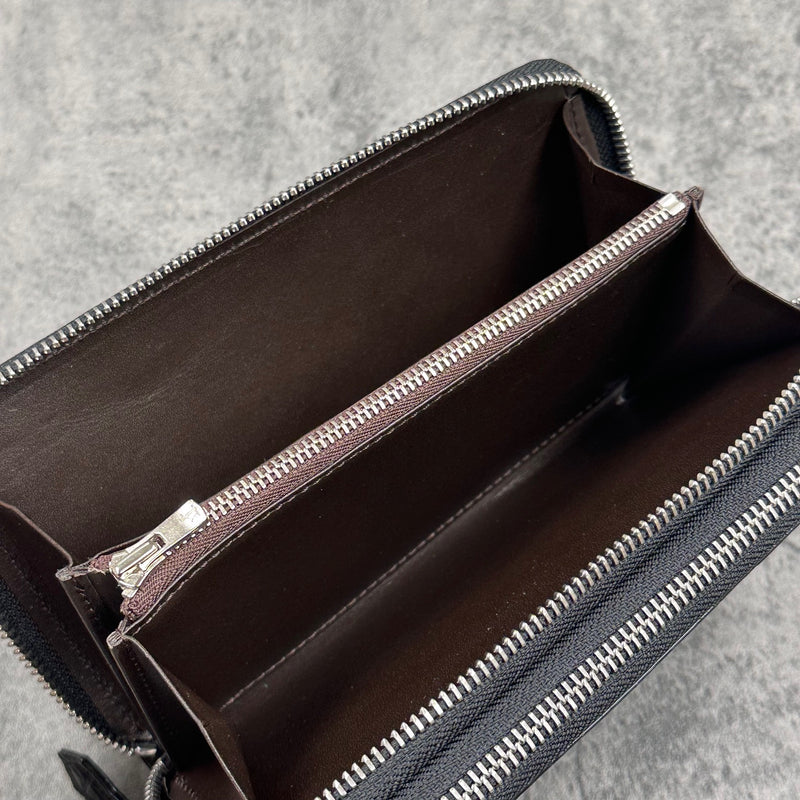 クロコダイル ダブルファスナー長財布 8175 - BLACK/ブラック – Le'sac