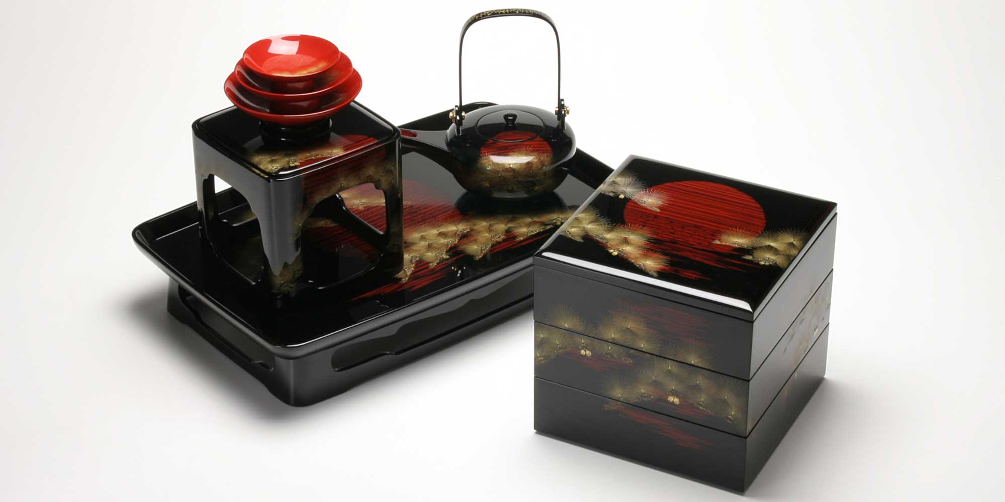 伝統工芸】輪島塗 花の丸蒔絵 吸物椀 5客組み | ブランド洋食器専門店