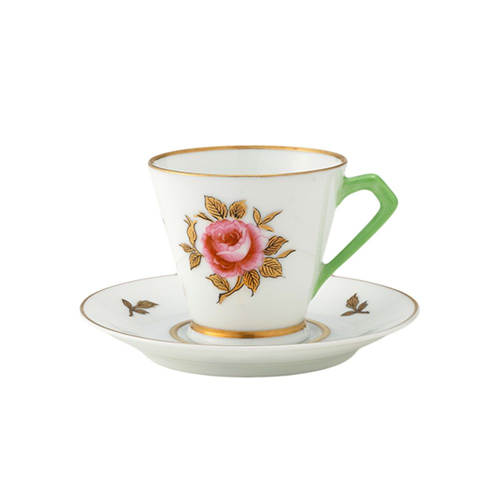 1点限り】オールドノリタケ 金彩 薔薇文 デミタスカップ＆ソーサー