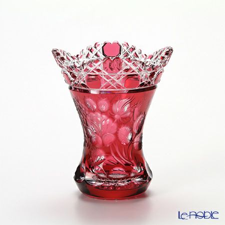 マイセン（Meissen） マイセンクリスタル 花瓶（レッド） 13cm MOF