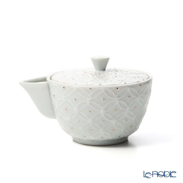 京焼・清水焼 汲出し碗 S0350 白磁金銀彩七宝紋 洸春窯／高島慎一