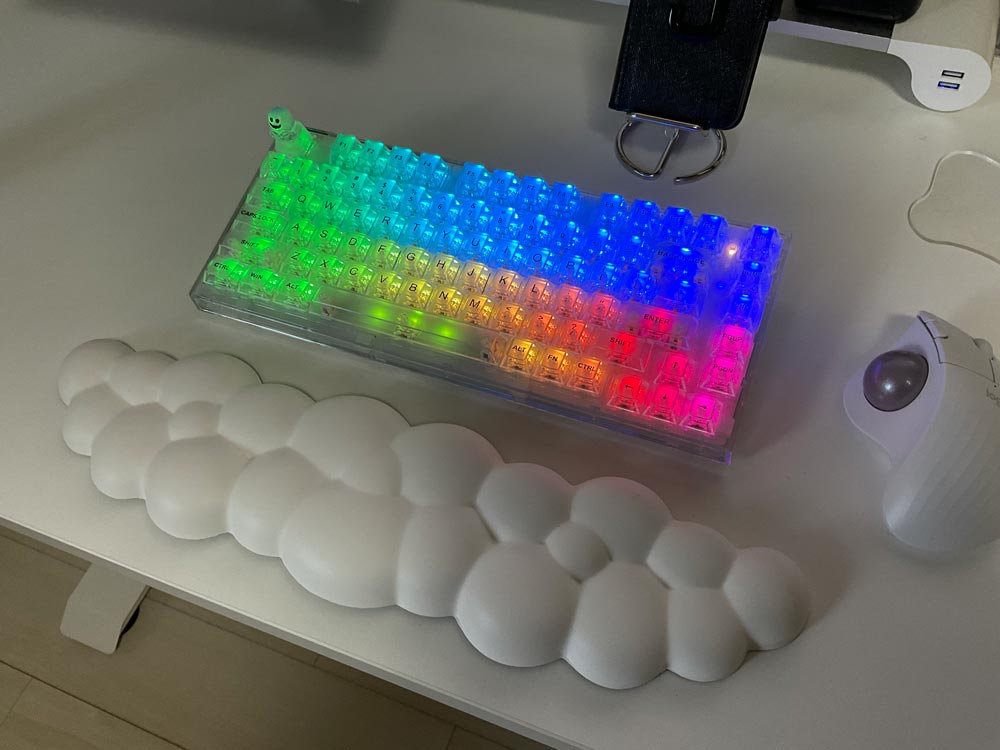 YUNZII透明キーボードの使用感レビュー【X75 PRO｜Kailh ジェリー