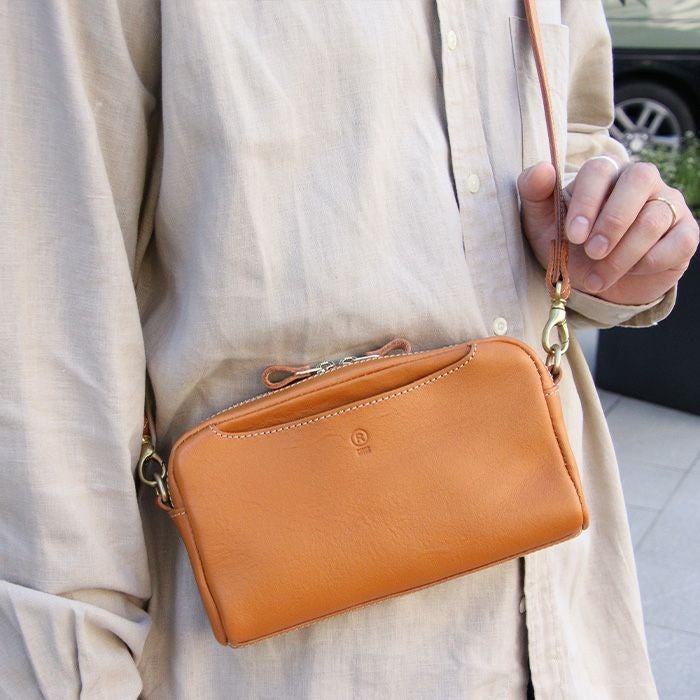 スクエアクラッチショルダー[nouki3] ｜革鞄・革小物のPORCO ROSSO