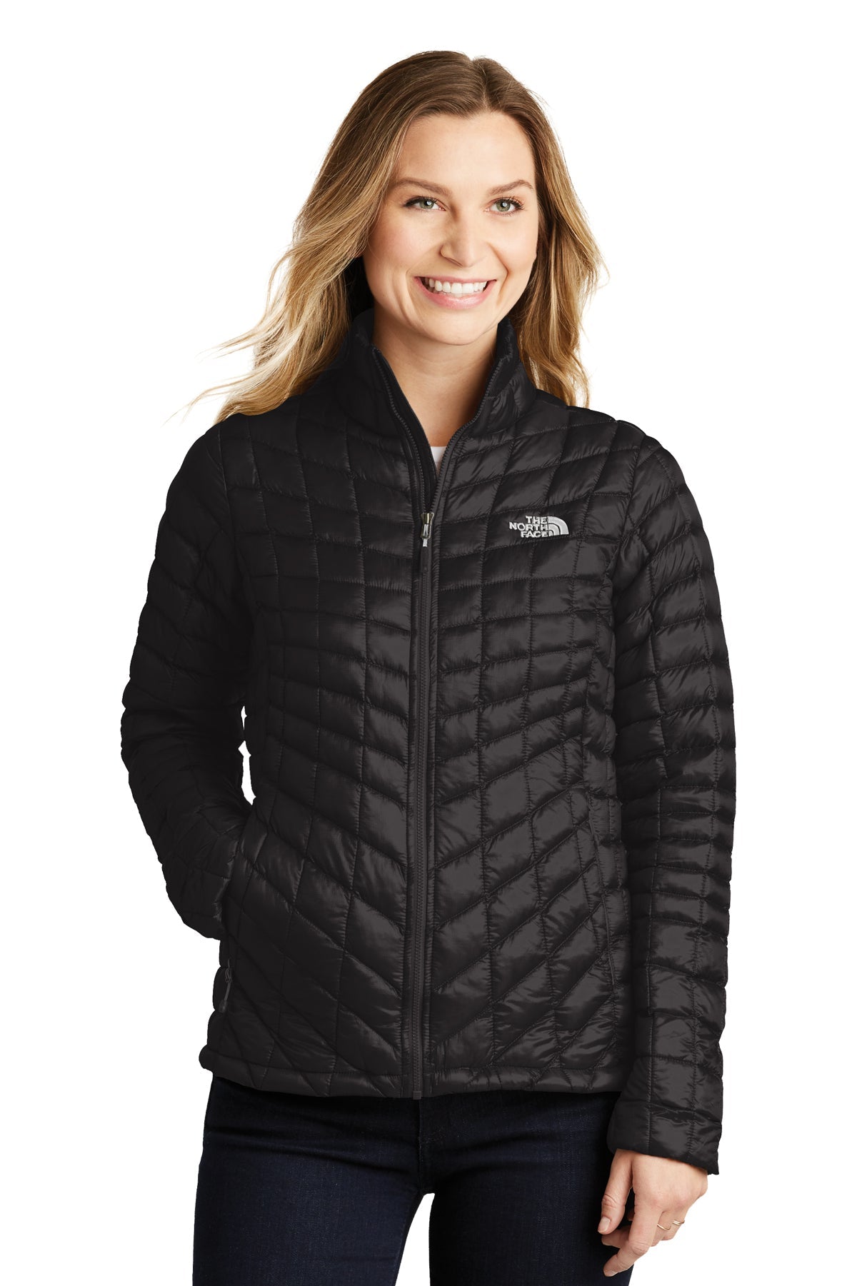 Branded North Face Ladies ThermoBall Trekker Jacket Matte Black
