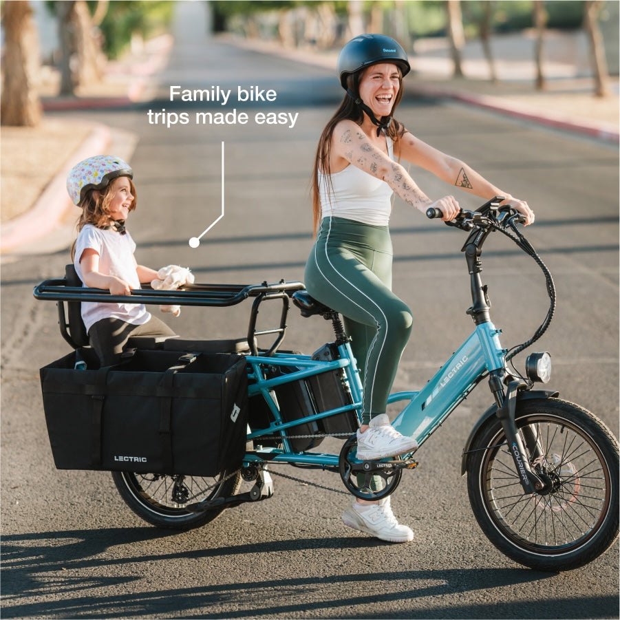 XPedition Raindrop Blue Electric Cargo Bike | Dual Battery