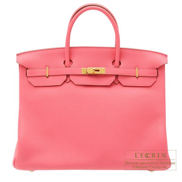 Hermes Birkin bag 40 Rose lipstick Togo leather Gold hardware | L
