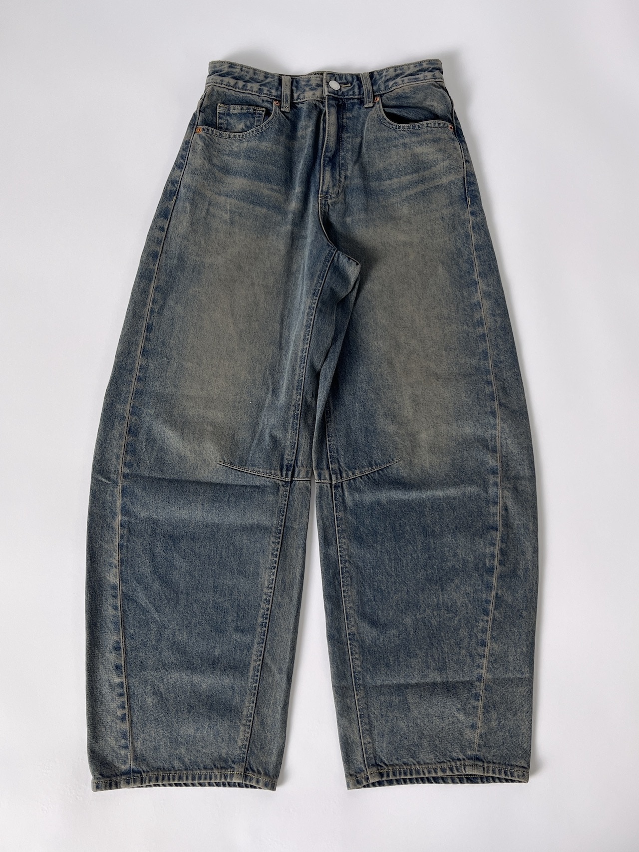 GU】大HIT「バレルレッグジーンズ」を骨格ウェーブが穿いてみた！身長