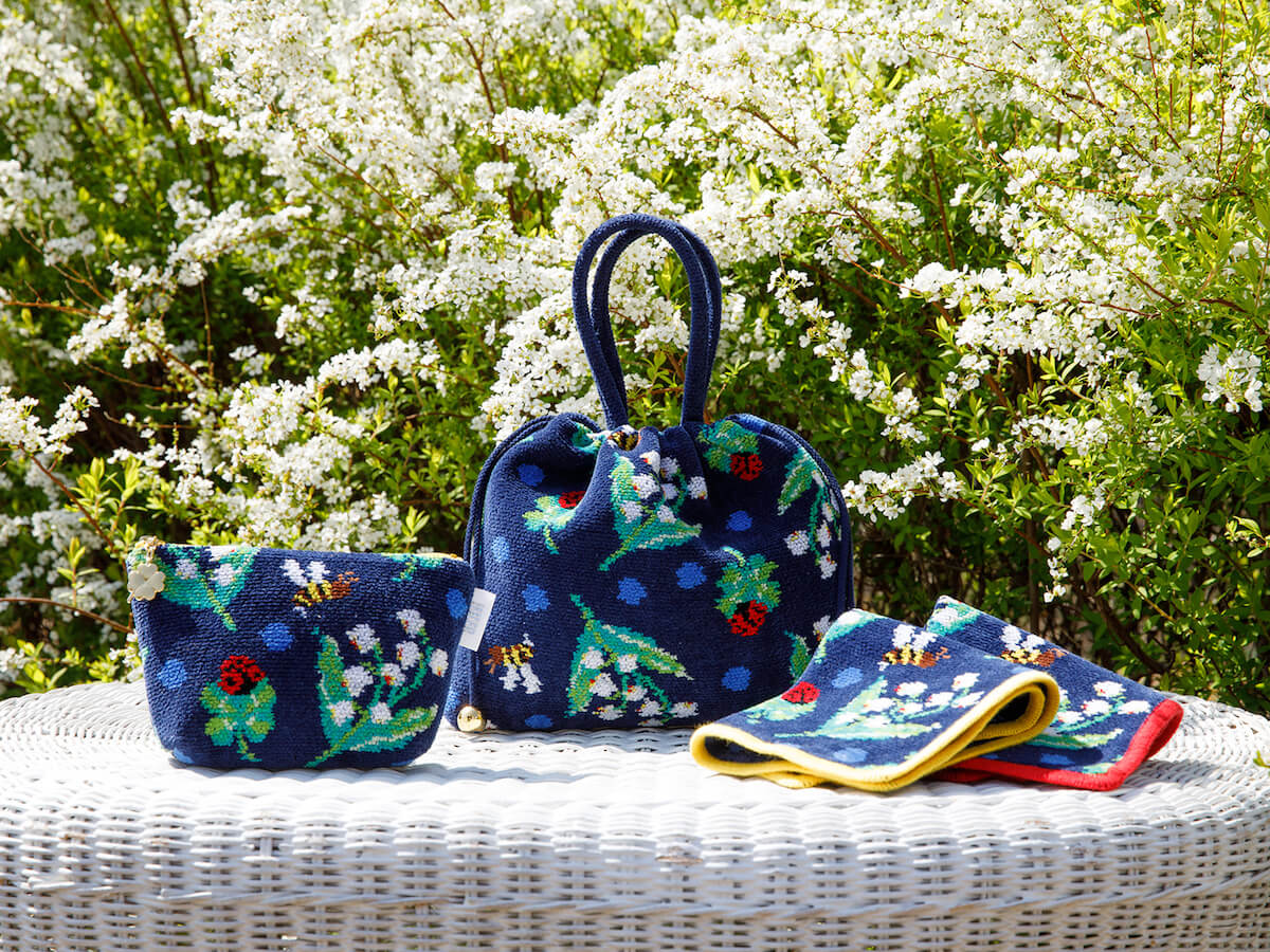 ミュベール × フェイラー】スズランやハチ柄の鮮やかな巾着やポーチが