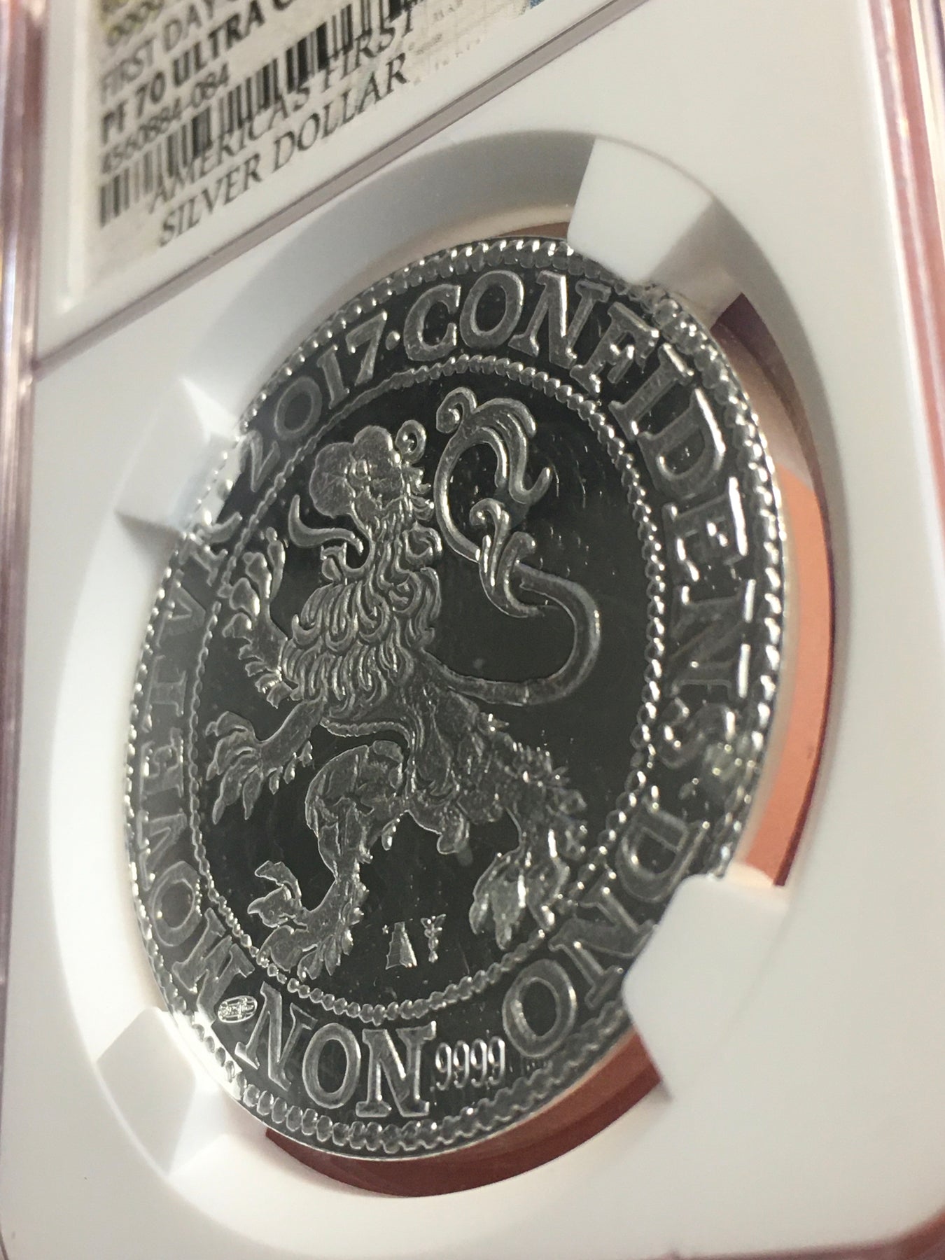 2017年 オランダ ライオンダラー ロイヤルダッチミント 銀貨 1st day