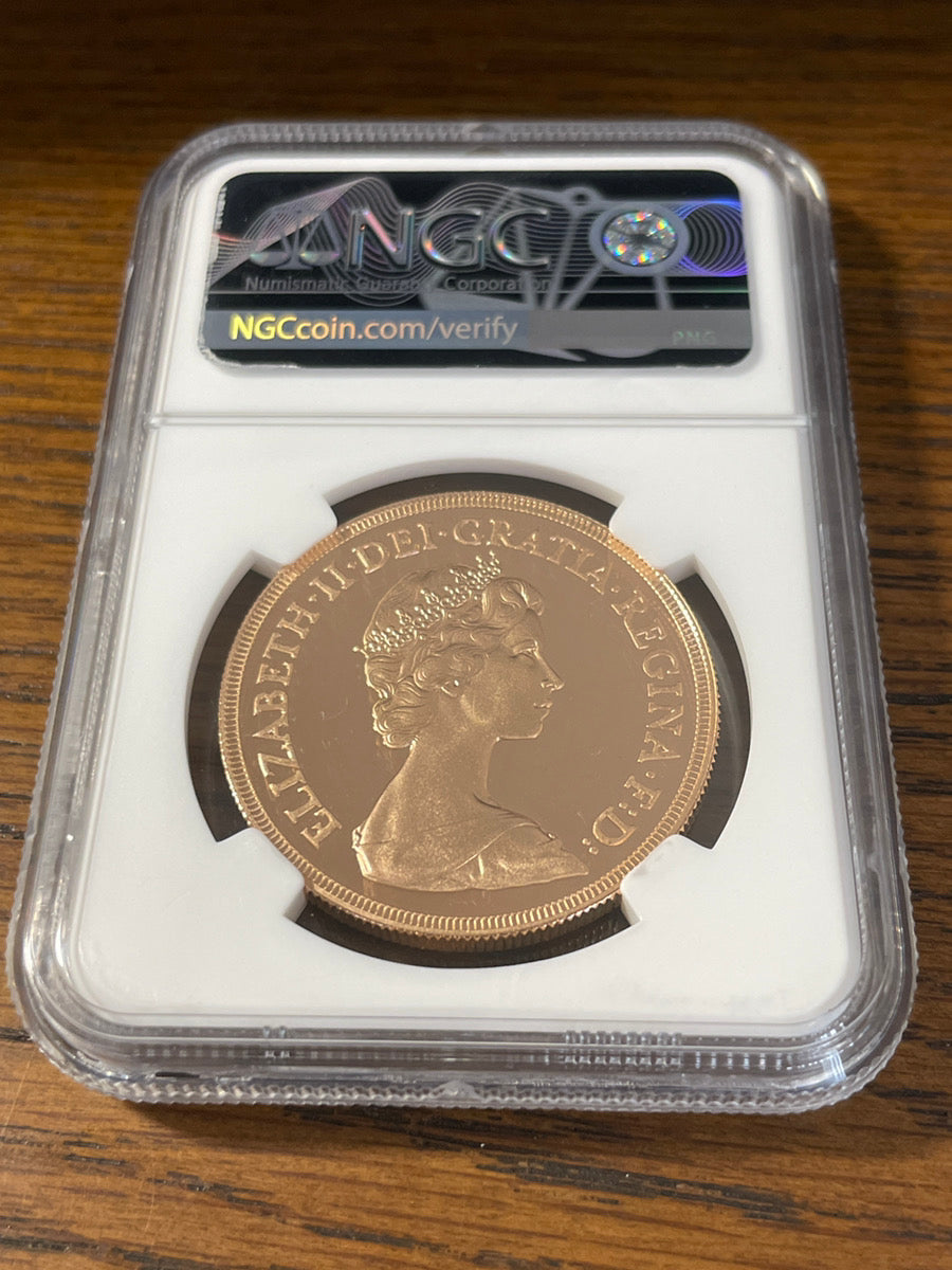 1980年 イギリス エリザベス女王 5ソブリン金貨 NGC PF69 UC – LegacyCoin