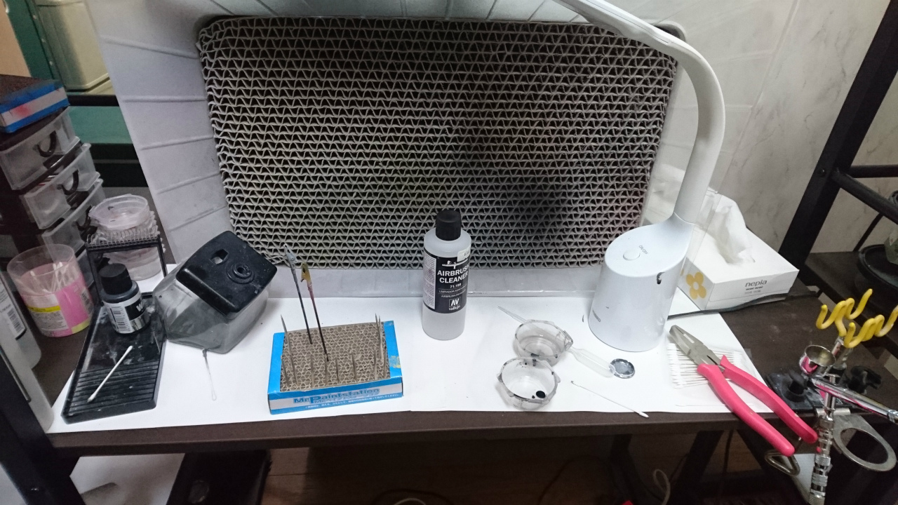 塗装ブースの室内排気を実験してみる | レゴ箱 -LEGO BOX-