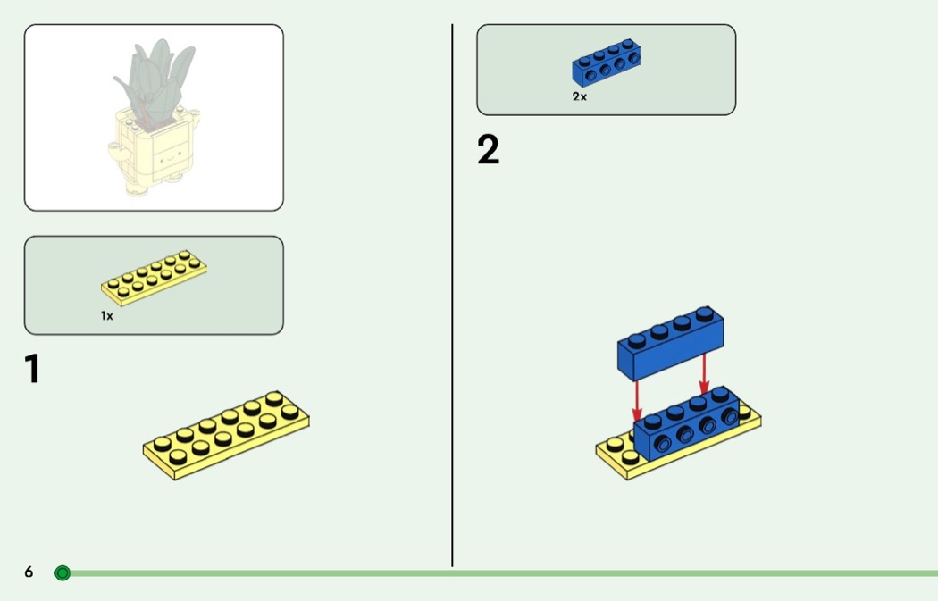 LEGO Instructions for set 10349 Happy Plants, Botanicals